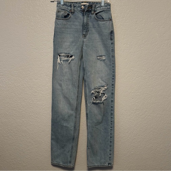 PacSun Denim - PacSun High Rise Ripped Blue Jeans